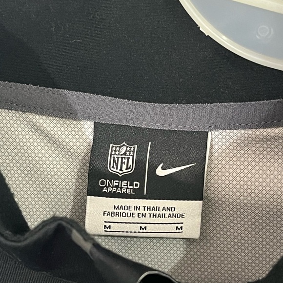 Nike Carolina Panthers NFL Pullover Jacket Black Blue Size Medium - Picture 6 of 14